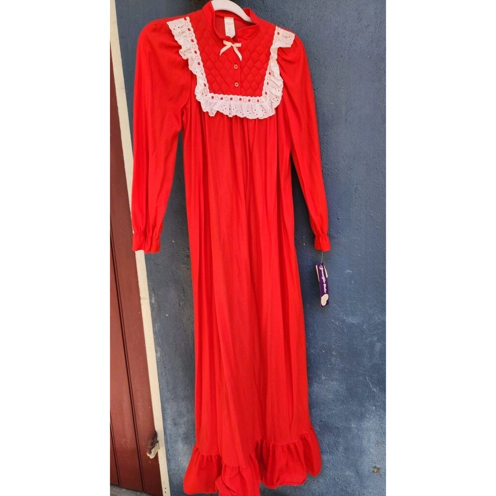 Vintage 70s 80s NWT ILGWU Jennifer Dale Cottagecore Praire Nightgown *read